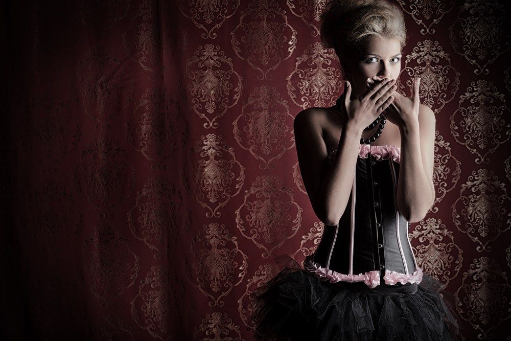 Check the condition of the vintage corset